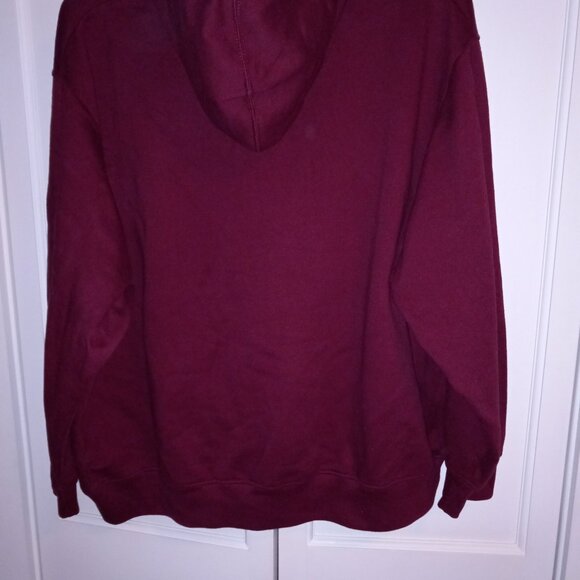 CG.l.CG Full ZIp Burgundy Fleece Hoodie Jacket Sweatshirt 3X Plus Size - Picture 2 of 4
